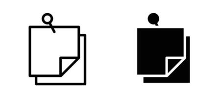 Sticky note icon stock illustration set vector