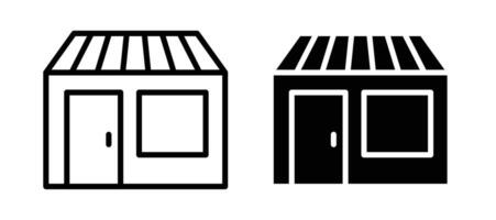 Store icon stock illustration set vector
