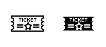 Ticket stub icon stock illustration set vector