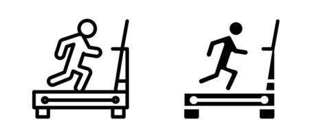 Treadmill icon stock illustration set vector