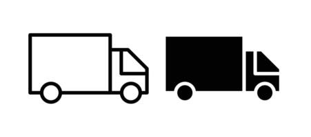 Truck icon stock illustration set vector