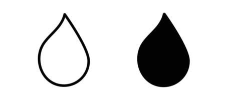 Water drop shape icon stock illustration set vector