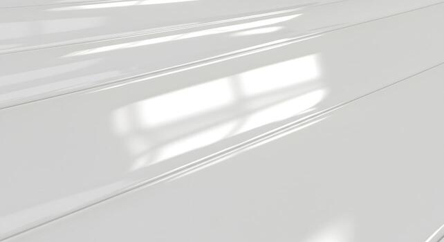 Clean white lacquer finish with high gloss reflection, great for websites, app UI elements, or 3D model backgrounds. photo