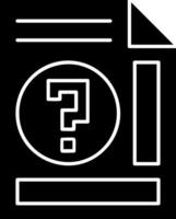 Question mark Glyph Icon Designs vector