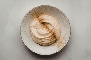 a sauce plate with homemademayonnaise photo