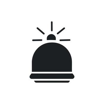 Emergency Alert A Simple Alarm Bell Icon for Urgent Notifications and Safety Warnings with a Clean White Background for Easy Integration and Visibility vector