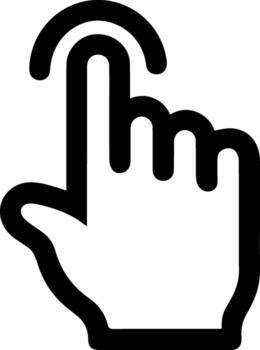 Pressing a button. Click. Icon showing click on link, button or any other web item vector