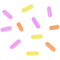 a colorful sprinkles pattern on a transparent background png