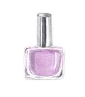 watercolor hand drawn purple nail polish isolated png