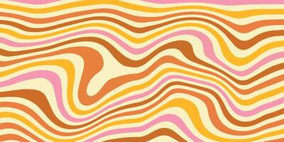 Abstract Horizontal Background with Colorful Pastel Waves. Trendy Retro Inspired Illustratio vector