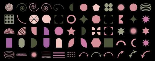 A set of abstract shapes in various colors vector