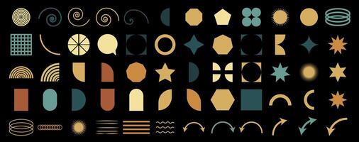 A set of different shapes and patterns vector