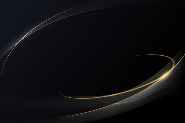 Abstract gold luxury background. Illustration element with gold light glow effect, texture, black gradient color. Modern graphic design for banner template or technology background