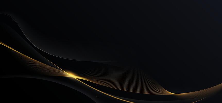 Gold luxury background. Illustration element with gold light glow effect, texture, black gradient color. Modern graphic design, decoration for banner template or technology background