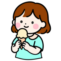 ice cream clipart girl eating ice cream png