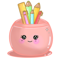 Ruler pen in cartoon box png