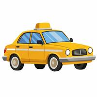Taxi yellow car New York . Isolated illustration on white backgroud vector