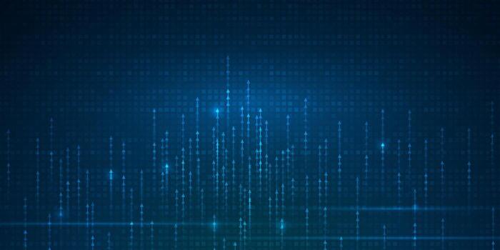 Big Data futuristic, hi-tech technology, light line design. Datum digital background. Ilnnovation data system, cyber space, communication internet, information, connection concept vector