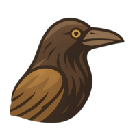 uma Castanho pássaro com uma amarelo bico png