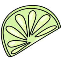 Ripe slice of lemon fruit png