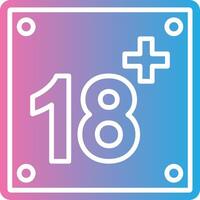 The icon for the 18 plus app vector