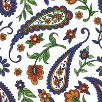 Seamless pattern with oriental paisley vector