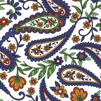 Seamless pattern with oriental paisley. vector