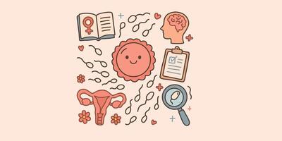 symbols of female well-being vector