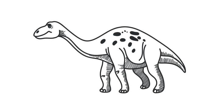 gracioso dinosaurio con sencillo elementos en formato vector