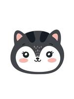 friendly kitten in cartoon style vector