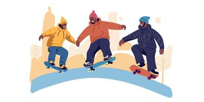urban youth skating vector