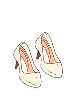 elegant ivory footwear vector