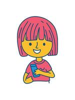 cute student character vector