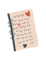love checklist illustration vector
