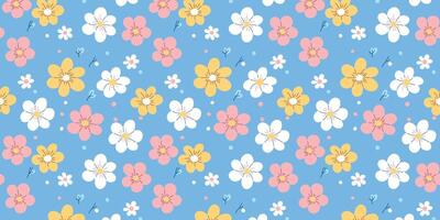 seamless botanical floral pattern vector