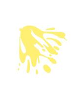 Yellow blot or splash on a white background vector