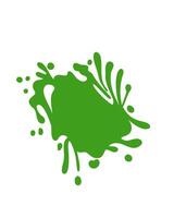Bright green blot or splash on a white background vector