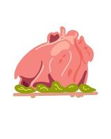 Large carcass of meat vector