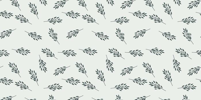 Seamless pattern with small branches vector