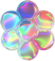 Each unique arrangement of glossy circles explores a diverse spectrum of hues, creating a vibrant and dynamic visual experience. png