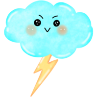 stormy weather icon with rain and lightning bolt png