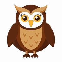 Cute cartoon owl vector