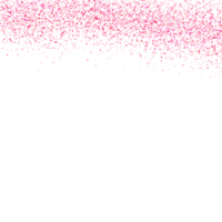 Falling vibrant pink and red confetti particles background png
