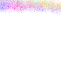 Vibrant colorful paint splatter border at the top png