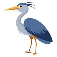 Cartoon cute baby heron vector