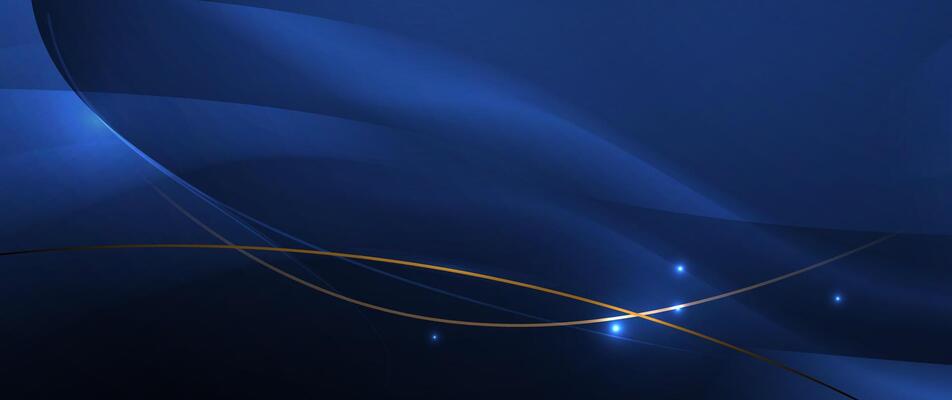 Abstract motion of curve line, light shiny, glow effect. Illustration design. Bright gold wave, wavy line pattern. Element graphic design for technology banner template, wallpaper background