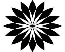 Elegant Black and White Floral Mandala Design A Symmetrical, Serene, and Stylish Graphic for Decoration vector