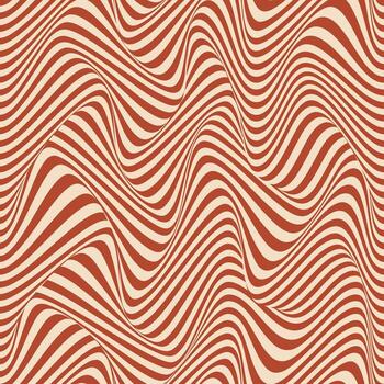 sin costura ondulado otoño modelo con retro líneas, resumen otoño antecedentes vector