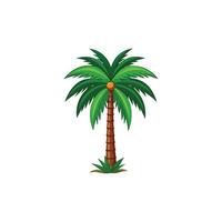 Palm Horizon Tropical Tree Illustration Design vector