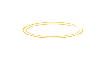 Golden halo on a clean background, ethereal ring of light for spiritual concepts png